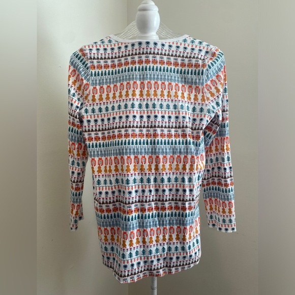 Tuckernuck Roller Rabbit Bands Weave Pima Cotton Pajama Top Size S NWOT - Picture 2 of 9